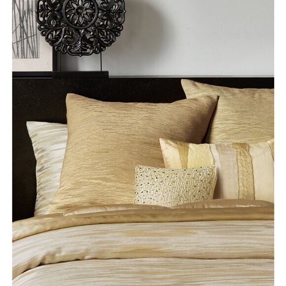 Donna Karan Gilded Wavy Thread Decorative Pillow - Picture 2 of 4